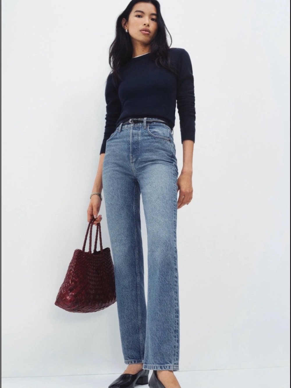 Reformation Cynthia High Rise Straight Jeans - Colorado wash